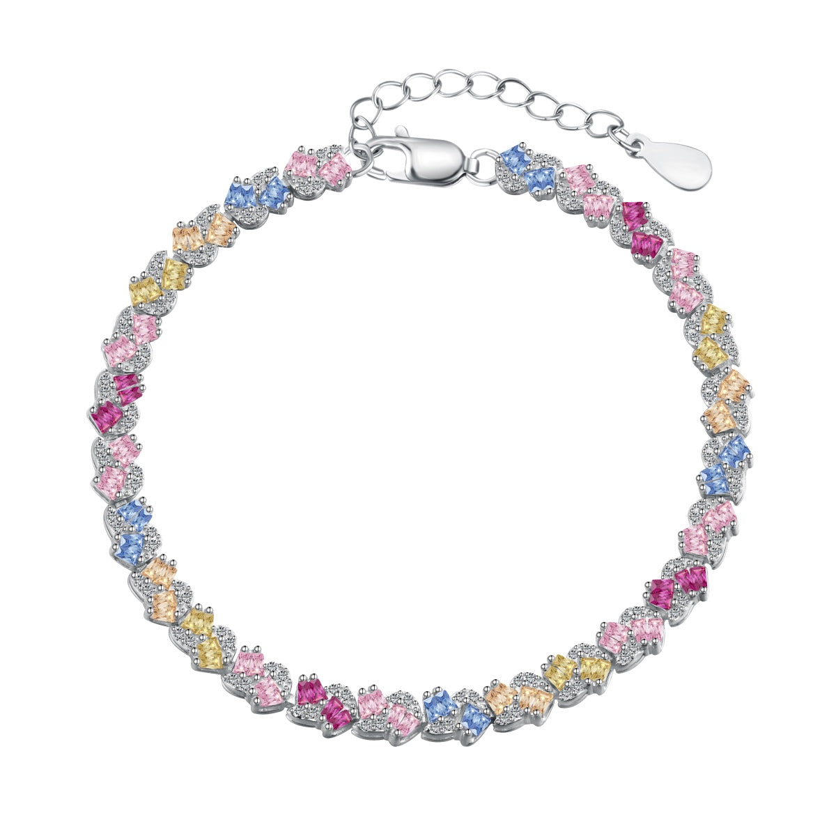 [AuraEcho]Ornate Colorful Flower Shape Party Bracelet