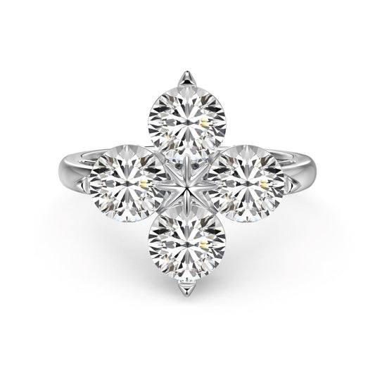 [AuraEcho]Four-Leaf Clover Eight-Pointed Star Ring