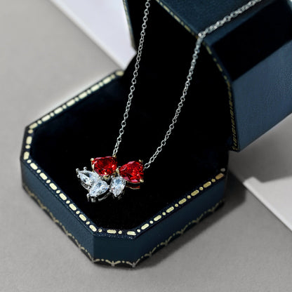 [AuraEcho]Dainty Red Heart Necklace