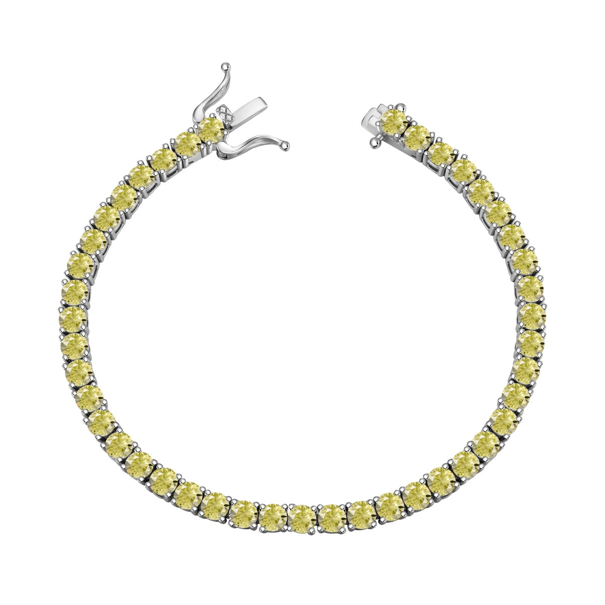 [AuraEcho]Ornate Dazzling Round Cut Tennis Bracelet