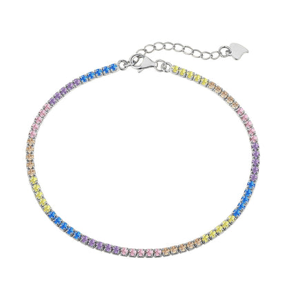 [AuraEcho]Dazzling Colorful Round Cut Daily Bracelet