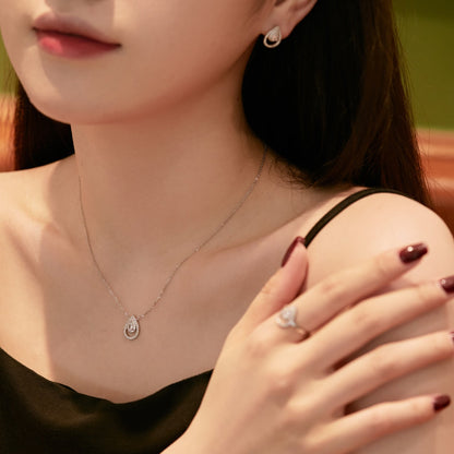 [AuraEcho]Sparkling Delicate Water Drop Shape Daily Earrings