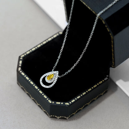 [AuraEcho]Sparkling Pear Cut Necklace