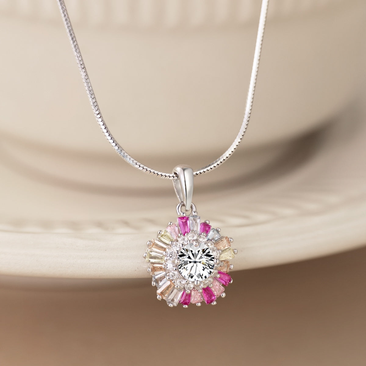 [AuraEcho]Charming Flower Colorful Necklace