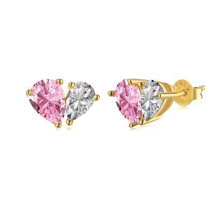 [AuraEcho]Dazzling Elegant Heart Cut Lover Earrings