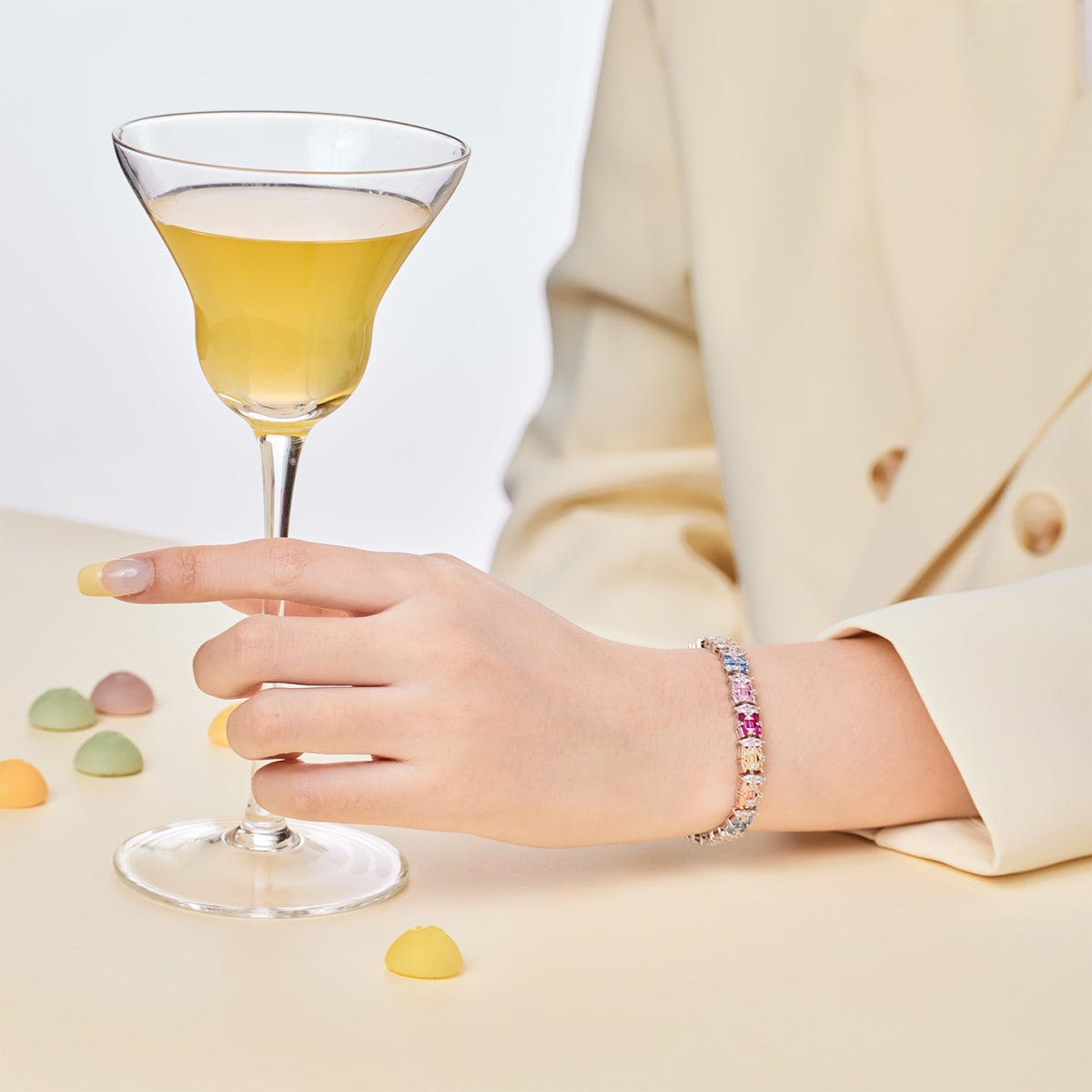 [AuraEcho]Delicate Colorful Multi Cut Party Bracelet