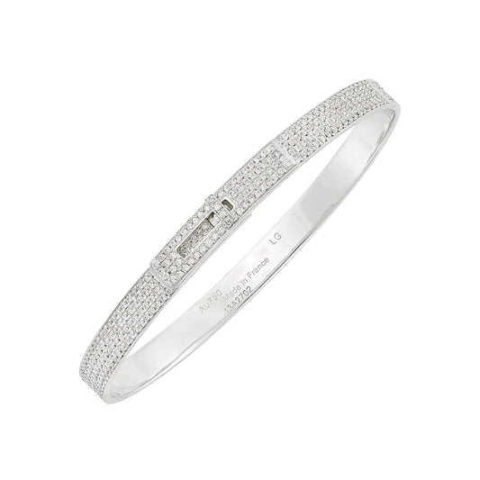 [AuraEcho]HM KELLY BRACELET IN SILVER AND FULL PAVE DIAMOND