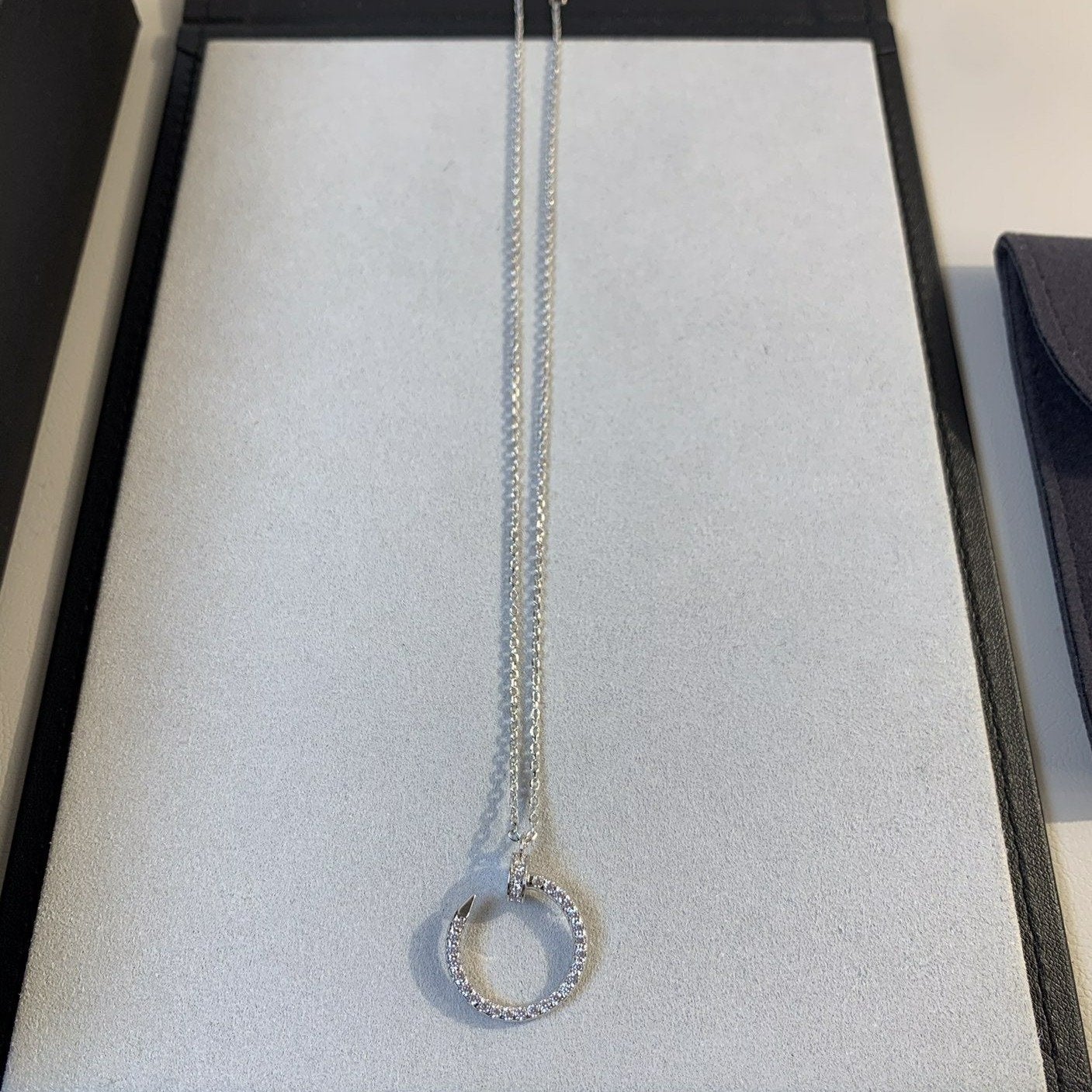 [AuraEcho]JUSTE NECKLACE SILVER DIAMONDS