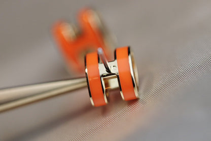 [AuraEcho]MINI POP H EARRINGS ORANGE