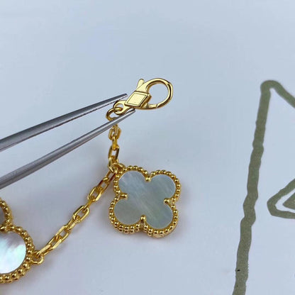 [AuraEcho]MAGIC CLOVER MOP GOLD BRACELET 5 MOTIFS