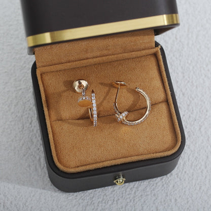 [AuraEcho]JUSTE EARRINGS 12.75MM PINK GOLD DIAMOND