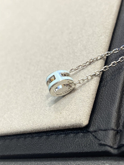 [AuraEcho]POP H LIGHT BLUE NECKLACE