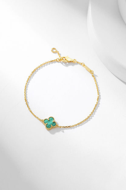 [AuraEcho]CLOVER BRACELET MALACHITE 1 MOTIF