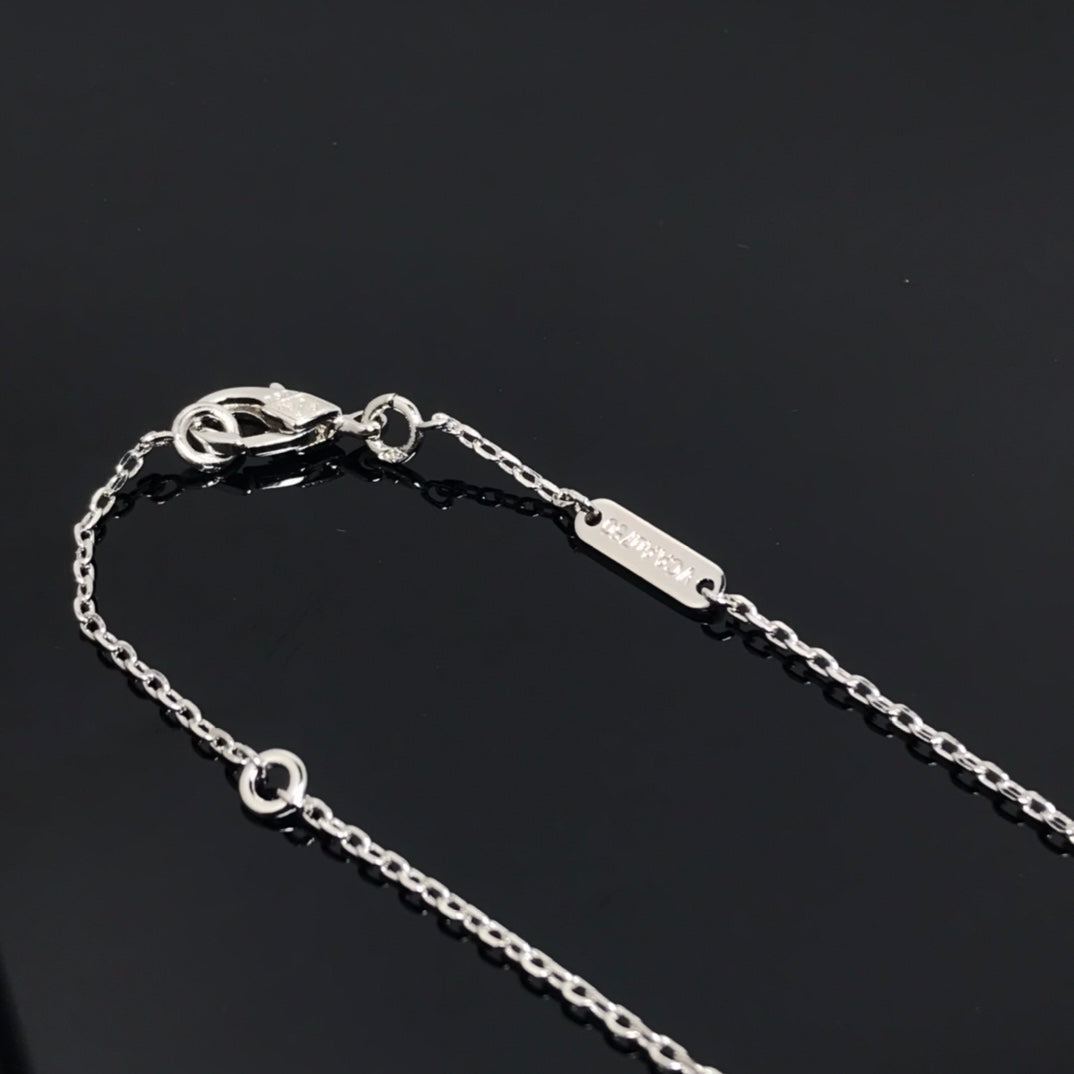 [AuraEcho]CLOVER PIETERSITE SILVER LONG NECKLACE