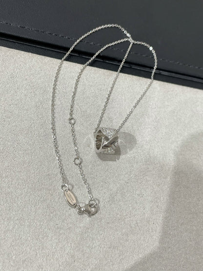 [AuraEcho]LIENS EVIDENCE DIAMOND PAVED NECKLACE