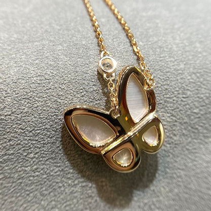 [AuraEcho]BUTTERFLY MOP DIAMOND NECKLACE