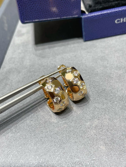 [AuraEcho]BEE LOVE DIAMOND HOOP EARRINGS