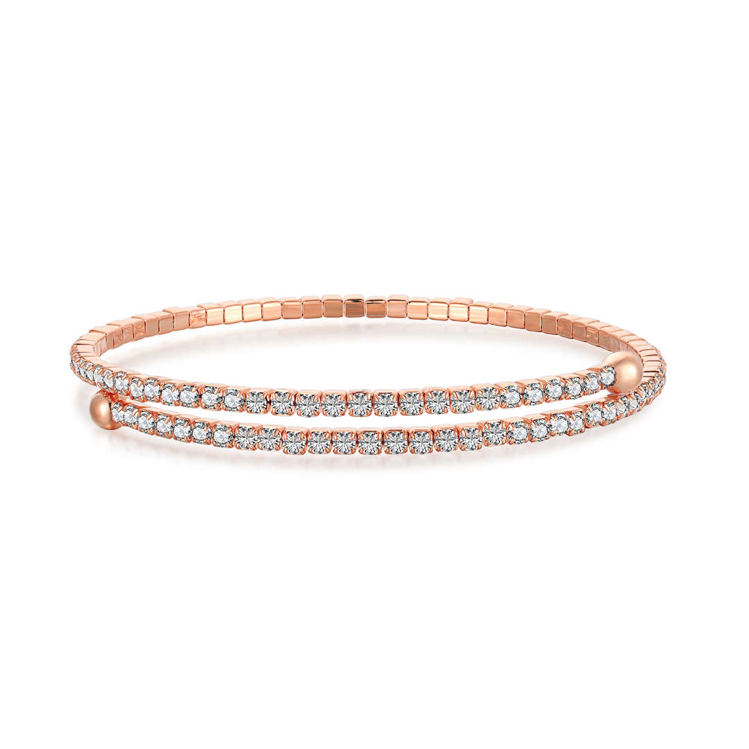 [AuraEcho]Row of Diamonds Round Fashion Bracelet