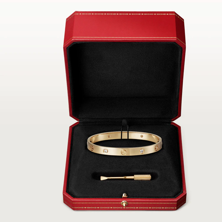 [AuraEcho]LOVE BRACELET 6.1MM 4 DIAMONDS