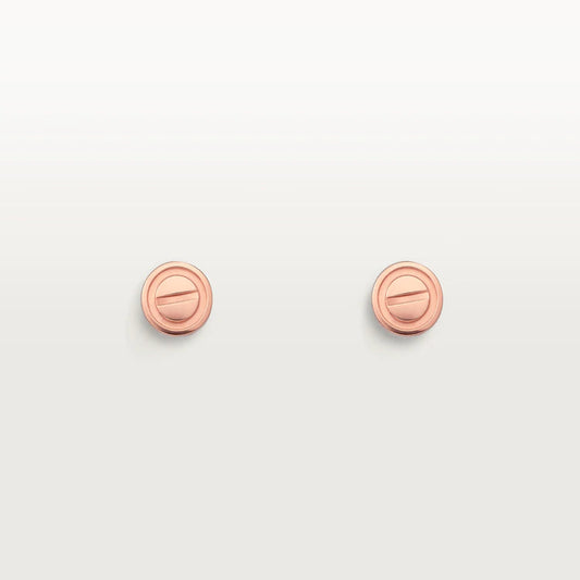 [AuraEcho]LOVE EARRINGS PINK GOLD 10MM