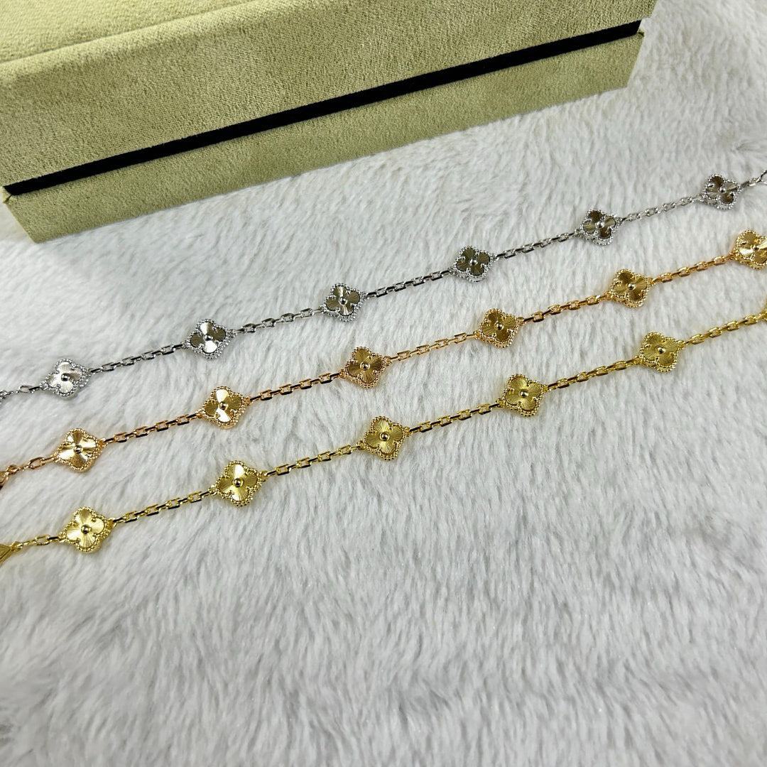 [AuraEcho]CLOVER 6 MOTIF DIAMOND BRACELET