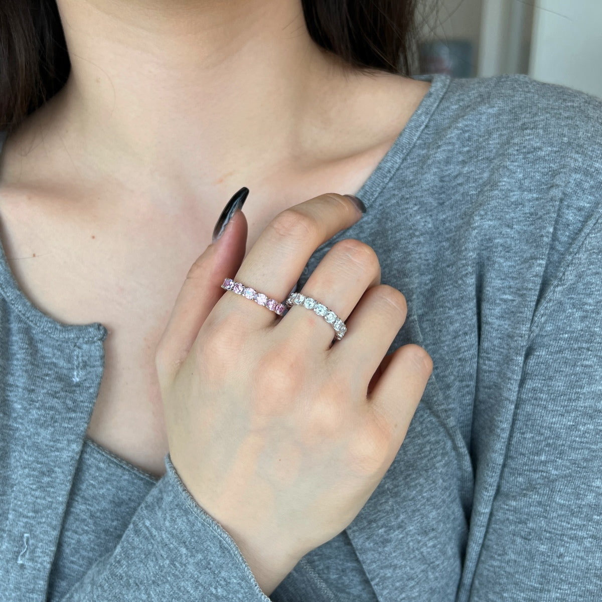 [AuraEcho]Eternity Round Cut Tennis Ring