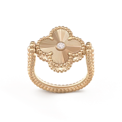 [AuraEcho]CLOVER RIVERSIBLE ROSE GOLD RING