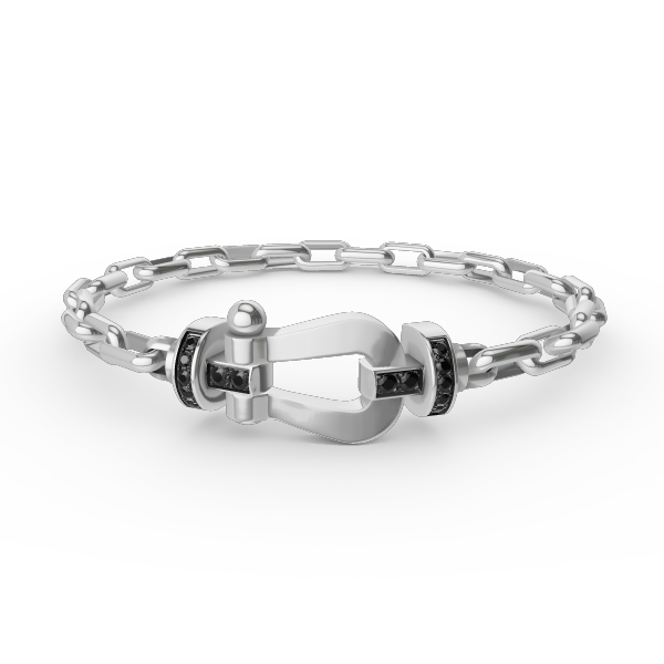 [AuraEcho]FORCE LARGE HORSESHOE CLASP  METAL BRACELET