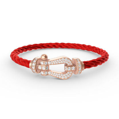[AuraEcho]FORCE LARGE HORSESHOE FULL DIAMOND BRACELET ROSE GOLD