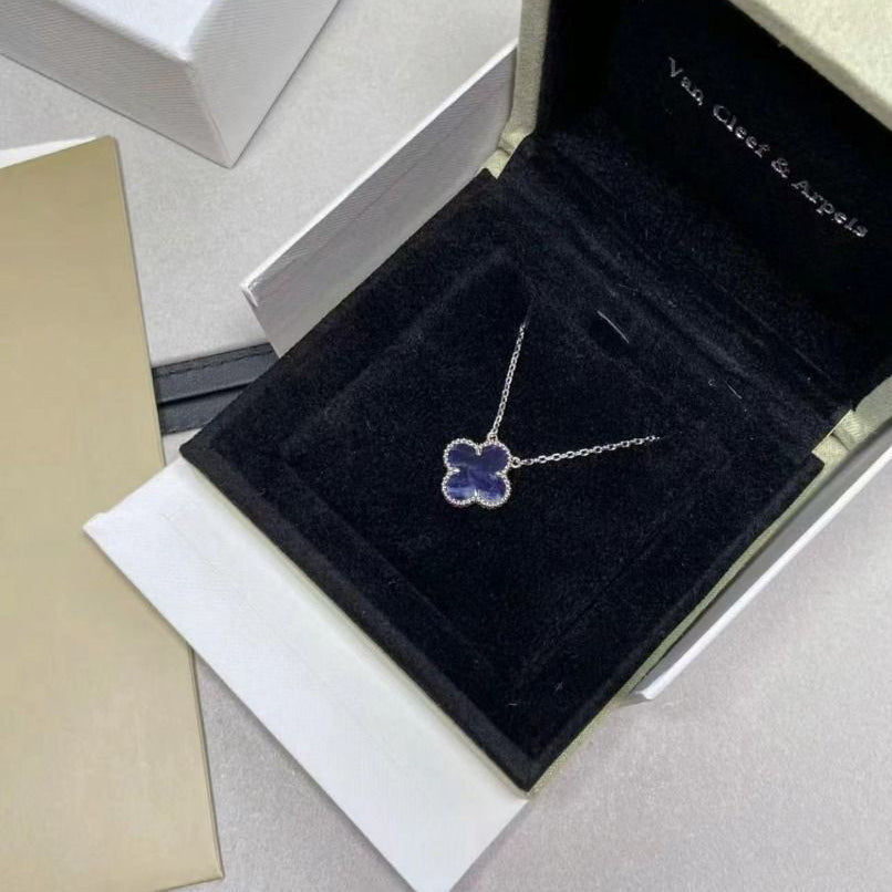 [AuraEcho]CLOVER 15MM PIETERSITE NECKLACE SILVER