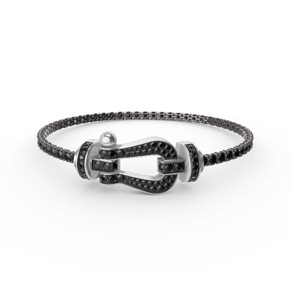 [AuraEcho]FORCE  LARGE HORSESHOE FULL DIAMOND TENNIS BRACELET